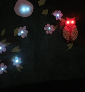light up owl made with felt image